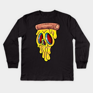 Pizza skull Kids Long Sleeve T-Shirt